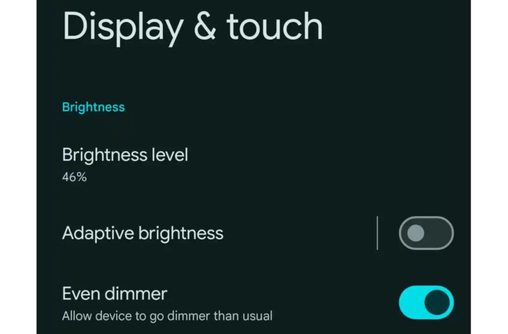 android 16 display even dimmer