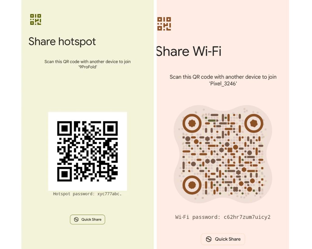 Android 16 WiFi Sharing