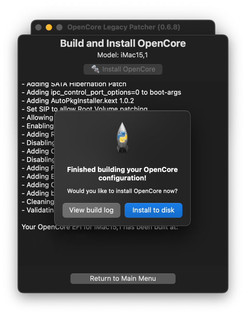 OCLP GUI Build Finished.8fc0d8ea