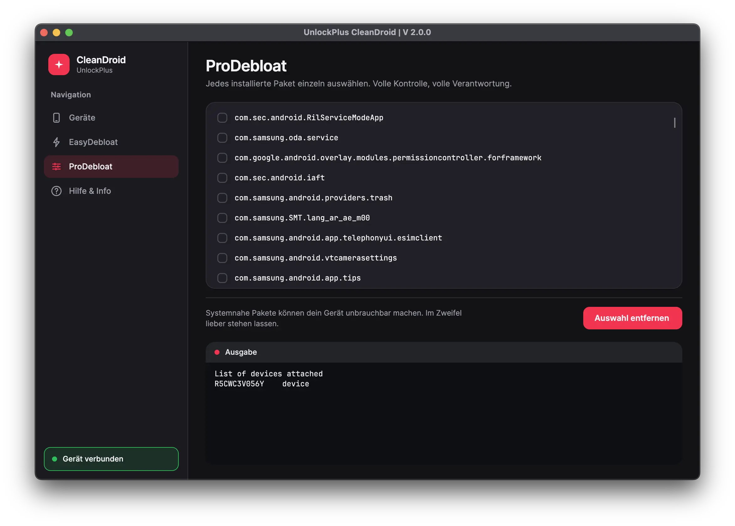 CleanDroid – Pro-Debloat